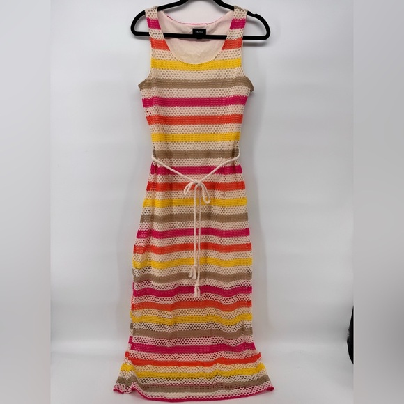 Dresses & Skirts - Tacera Maxi Women's Maxi Dress Size Small Knit Crochet Stretch striped